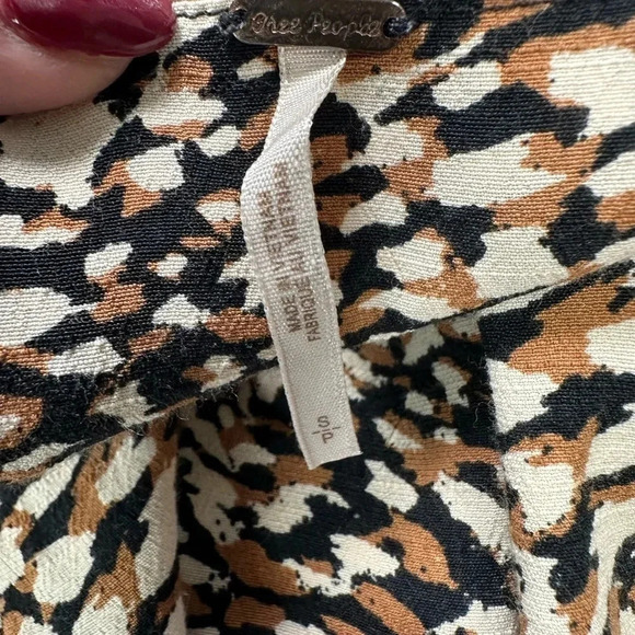 Free People Wrap French Quarter Mini Dress Size Small animal
Print - Picture 9 of 9
